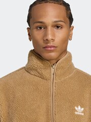 adidas Originals Brown Trefoil Essentials Teddy Fleece - Image 5 of 6