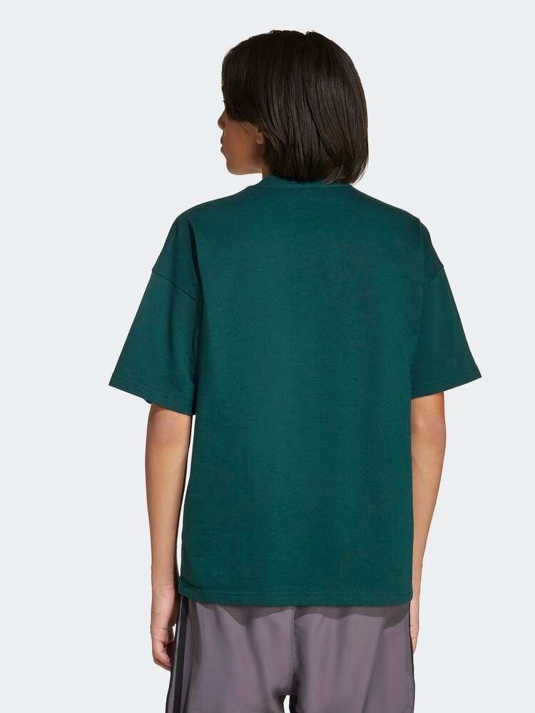 adidas Originals Dark Green Oversize Trefoil T-Shirt - Image 2 of 6