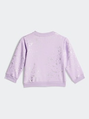 adidas Purple Glam Infant Kids Sweatshirt and Leggings Set - Image 4 of 7