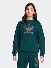 adidas Originals Green Trefoil Kids Sweatshirt - Image 1 of 6