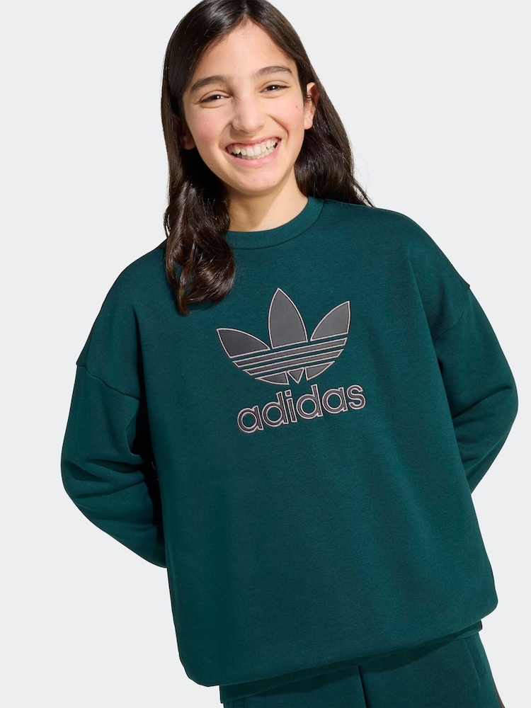 Buy adidas Originals Green Trefoil Kids Sweatshirt from Next India