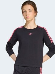 adidas Originals Black Layered Long Sleeve Kids Top - Image 10 of 12