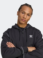 adidas Originals Black Essentials Fleece Zip Hoodie - Image 4 of 6