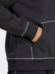 adidas Originals Black Essentials Fleece Zip Hoodie - Image 5 of 6