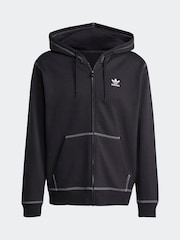 adidas Originals Black Essentials Fleece Zip Hoodie - Image 6 of 6