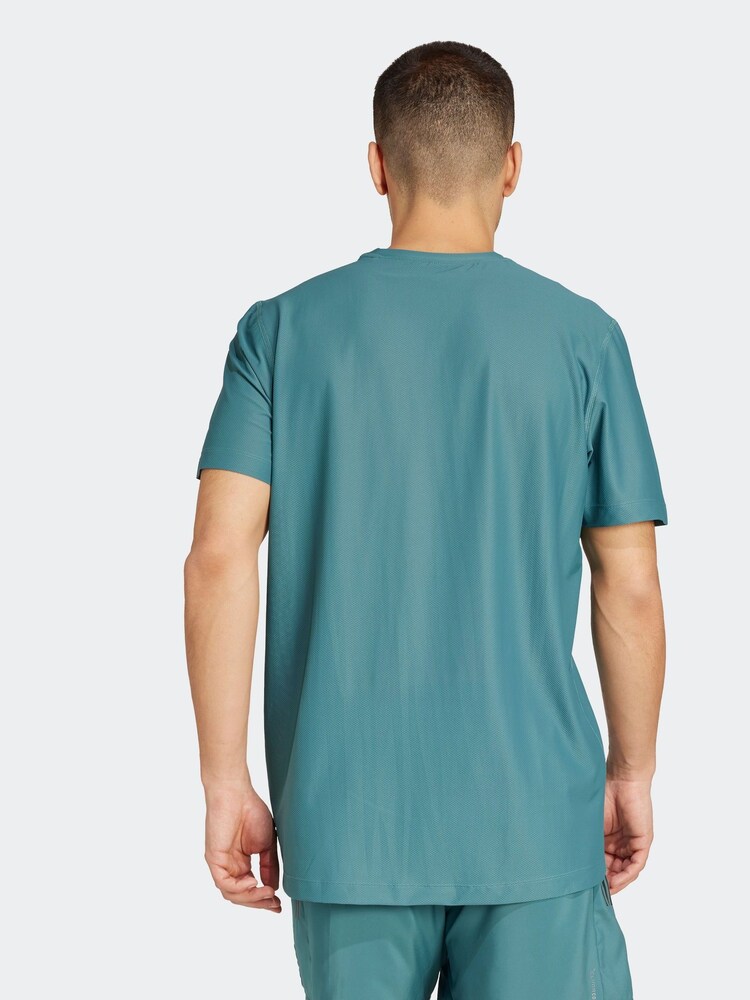 adidas Green White Own the Run T-Shirt - Image 2 of 6