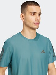 adidas Green White Own the Run T-Shirt - Image 4 of 6