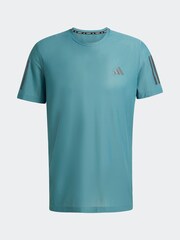 adidas Green White Own the Run T-Shirt - Image 6 of 6