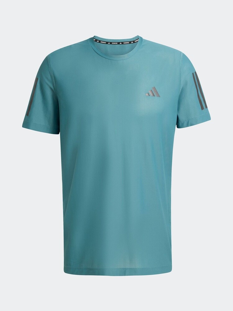 adidas Green White Own the Run T-Shirt - Image 6 of 6