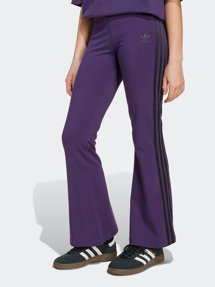 adidas Originals Purple Flare Kids Leggings - Image 1 of 6 adidas Originals Purple Flare Kids Leggings - Image 1 of 6