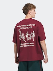 adidas Red adidas adidas Sport Design GFX T-Shirt - Image 2 of 7