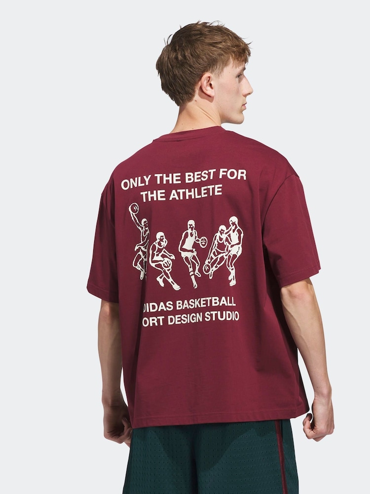 adidas Red adidas adidas Sport Design GFX T-Shirt - Image 2 of 7