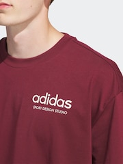 adidas Red adidas adidas Sport Design GFX T-Shirt - Image 3 of 7