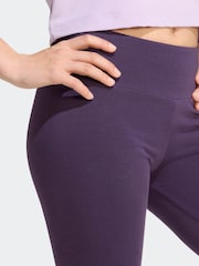 adidas Purple Everyday Glam Cotton Kids Leggings - Image 4 of 6