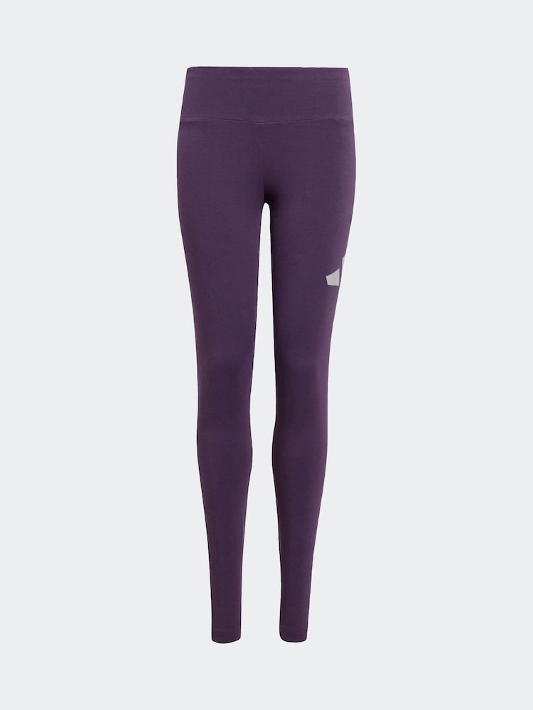 adidas Purple Everyday Glam Cotton Kids Leggings - Image 6 of 6 adidas Purple Everyday Glam Cotton Kids Leggings - Image 6 of 6