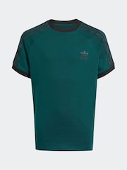 Grün - adidas originals – Adicolor – T-Shirt mit 3 Streifen für Kinder - Bild 1 von 1