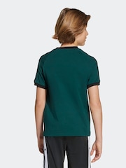 adidas Originals Green Adicolor 3-Stripes Kids T-Shirt - Image 2 of 6