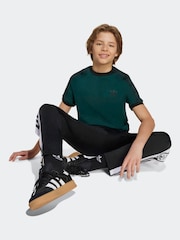 adidas Originals Green Adicolor 3-Stripes Kids T-Shirt - Image 4 of 6