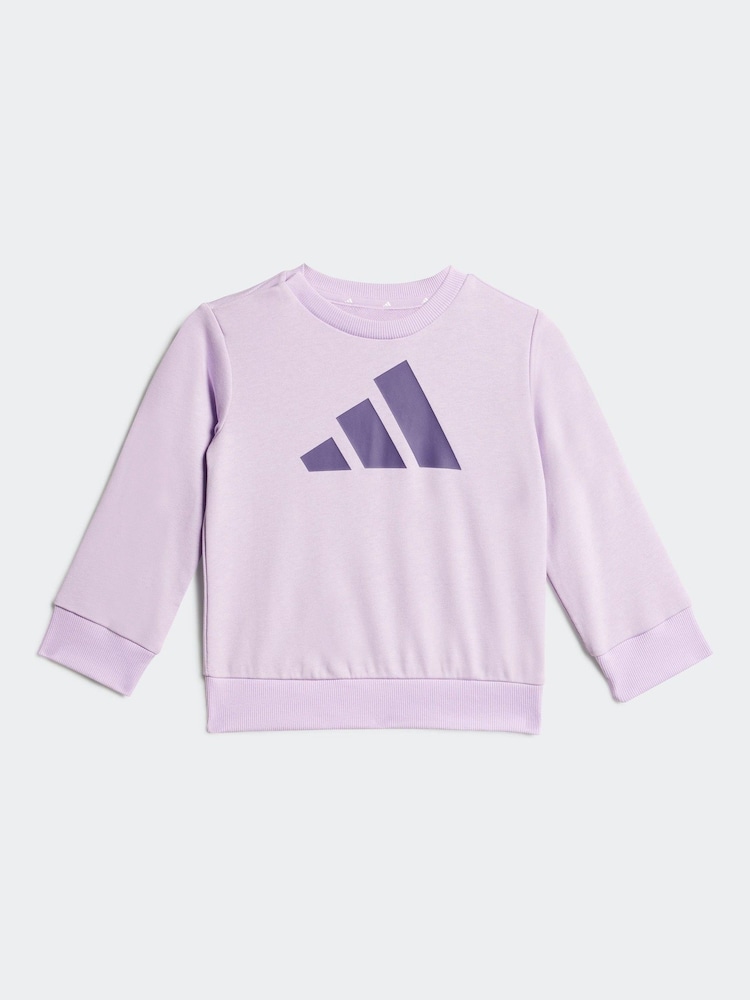 adidas Purple Essentials Sweatshirt and Joggers Set Infant Kids - Image 2 of 7
