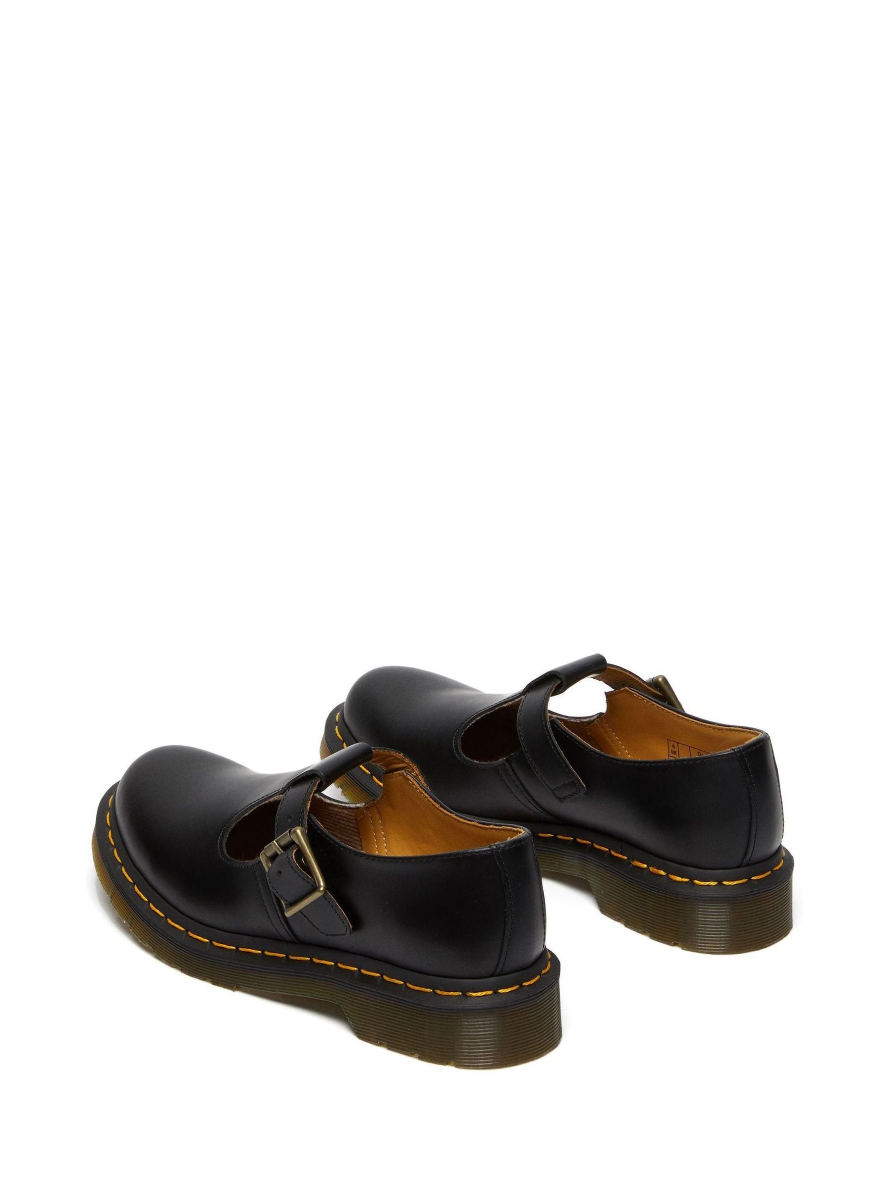 Buy Dr. Martens Black Polley Smooth Leather Shoes from Next USA