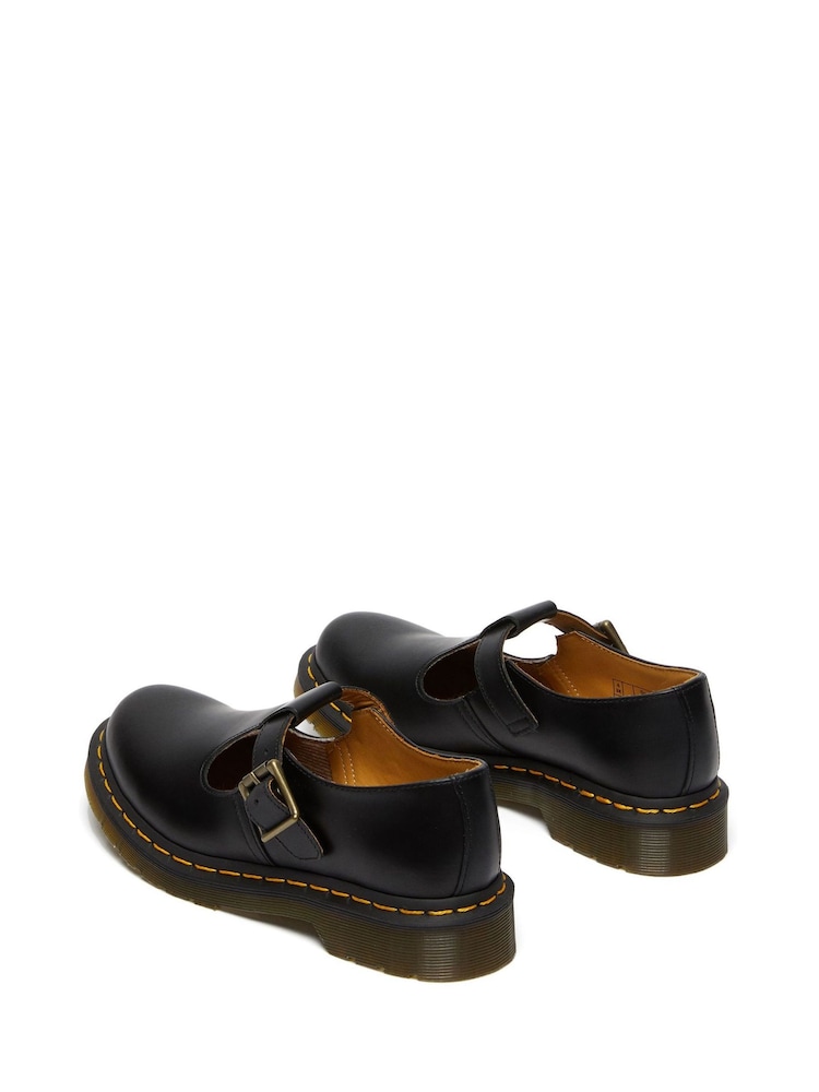 Dr. Martens Black Polley Smooth Leather Shoes - Image 3 of 6