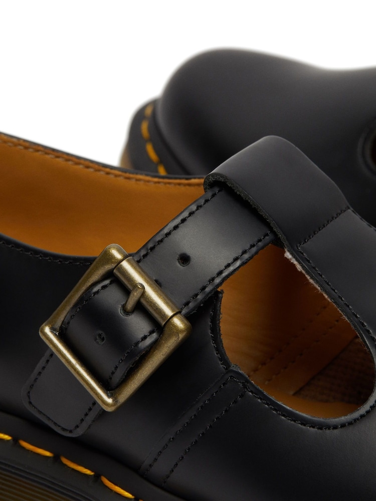 Dr. Martens Black Polley Smooth Leather Shoes - Image 6 of 6