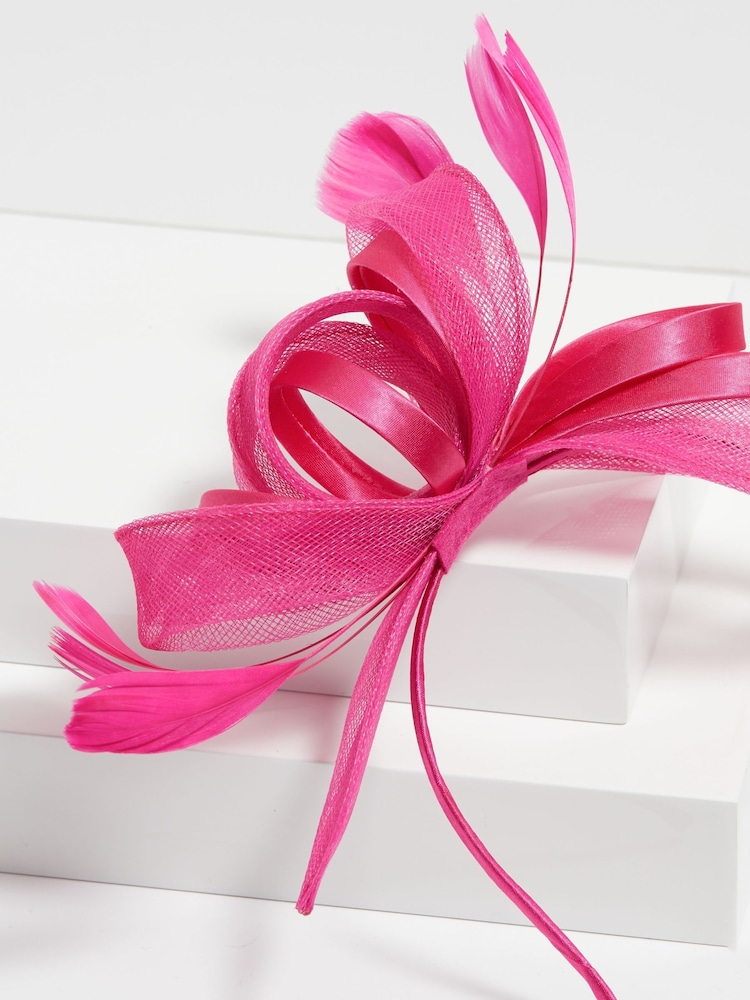 Jon Richard Pink Fushia Medium Fascinator - Image 2 of 4