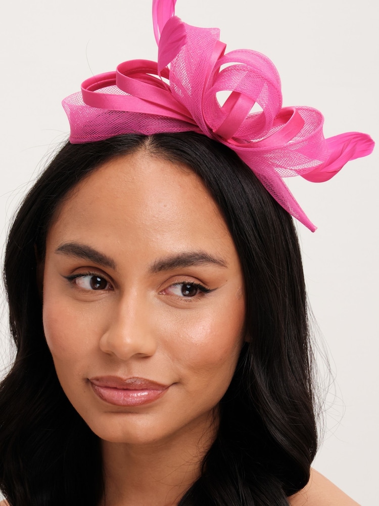 Jon Richard Pink Fushia Medium Fascinator - Image 4 of 4