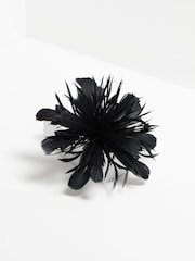Jon Richard Black Statement Floral Clip Fascinator - Image 2 of 3