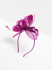 Jon Richard Pink Medium Fascinator Headband - Image 2 of 4