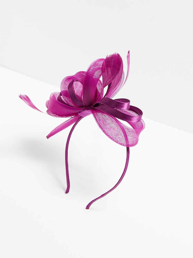 Jon Richard Pink Medium Fascinator Headband - Image 2 of 4