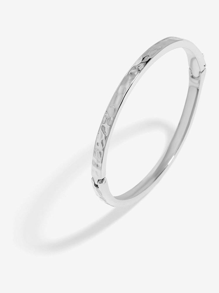 Jon Richard Silver Tone Molten Bangle - Image 1 of 2