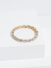 Jon Richard Silver Tone Lavender Navette Stretch Bracelet - Image 2 of 2