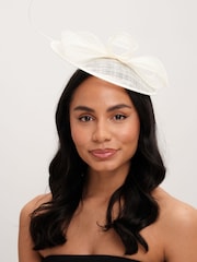 Jon Richard White Woven Bow Fascinator - Image 3 of 3
