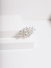 Jon Richard Silver Crystal Floral Hair Comb - Image 3 of 4