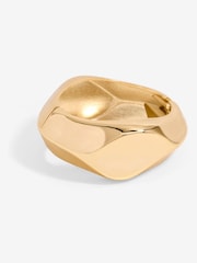 Jon Richard Gold Tone Angular Dome Cuff Bracelet - Image 1 of 7