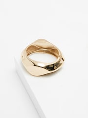 Jon Richard Gold Tone Angular Dome Cuff Bracelet - Image 2 of 7