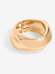 Jon Richard Gold Tone Angular Dome Cuff Bracelet - Image 3 of 7