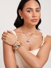 Jon Richard Gold Tone Angular Dome Cuff Bracelet - Image 6 of 7