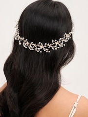 Jon Richard Gold Tone Pearl Crystal Floral Hair Vine - Image 4 of 4