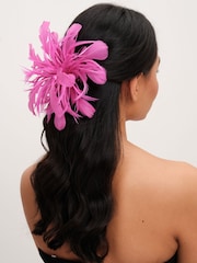 Jon Richard Pink Fushia Statement Floral Clip Fascinator - Image 1 of 2