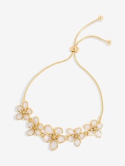 Jon Richard Gold Tone Mother Of Pearl Floral Bracelet - Image 1 of 4