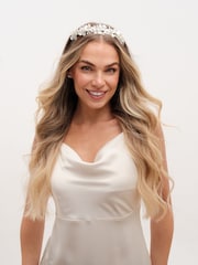 Jon Richard Gold Floral Crystal Headband - Image 4 of 4