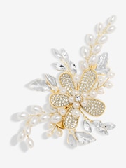 Jon Richard Gold Floral Pearl Hair Slide - Image 1 of 3