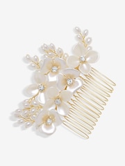 Jon Richard Gold Floral Crystal Hair Comb - Image 1 of 2
