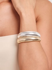 Jon Richard Gold Tone Omega Cuff Bracelet - Image 2 of 4