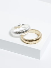 Jon Richard Gold Tone Omega Cuff Bracelet - Image 4 of 4