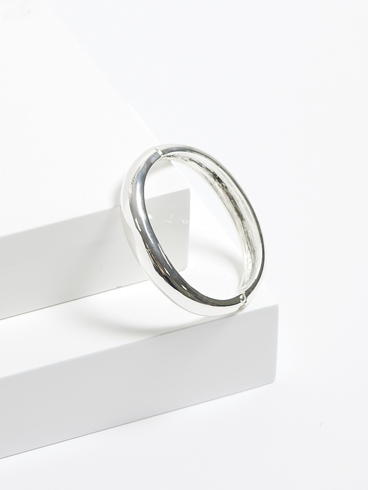 Jon Richard Silver Tone Dome Polished Bangle - Image 2 of 2