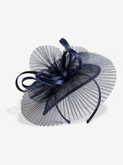 Jon Richard Blue Jon Richard Pleated Fascinator - Image 1 of 4
