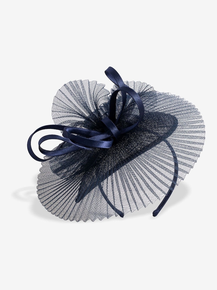 Jon Richard Blue Jon Richard Pleated Fascinator - Image 1 of 4